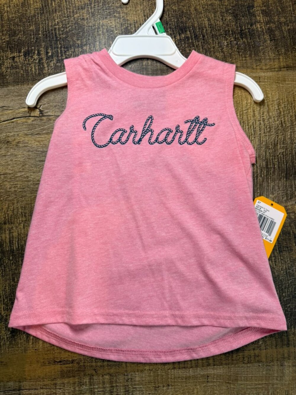 Carhartt Girls Pink Sleeveless Graphic Tank Top